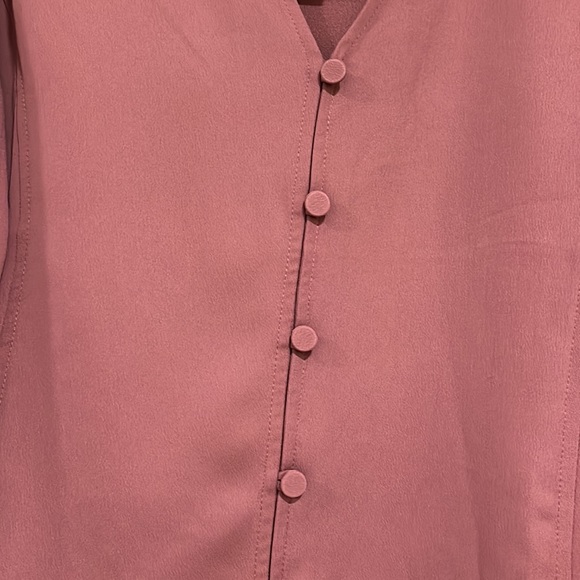 Ann Taylor Mauve Balloon Sleeve Blouse - Picture 3 of 6